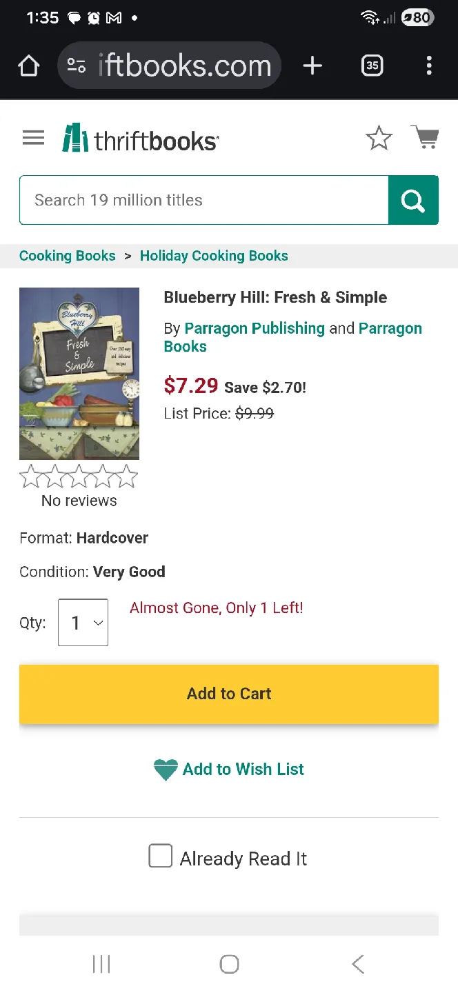 Blueberry Hill Fresh & Simple Cookbook image indicator(10)