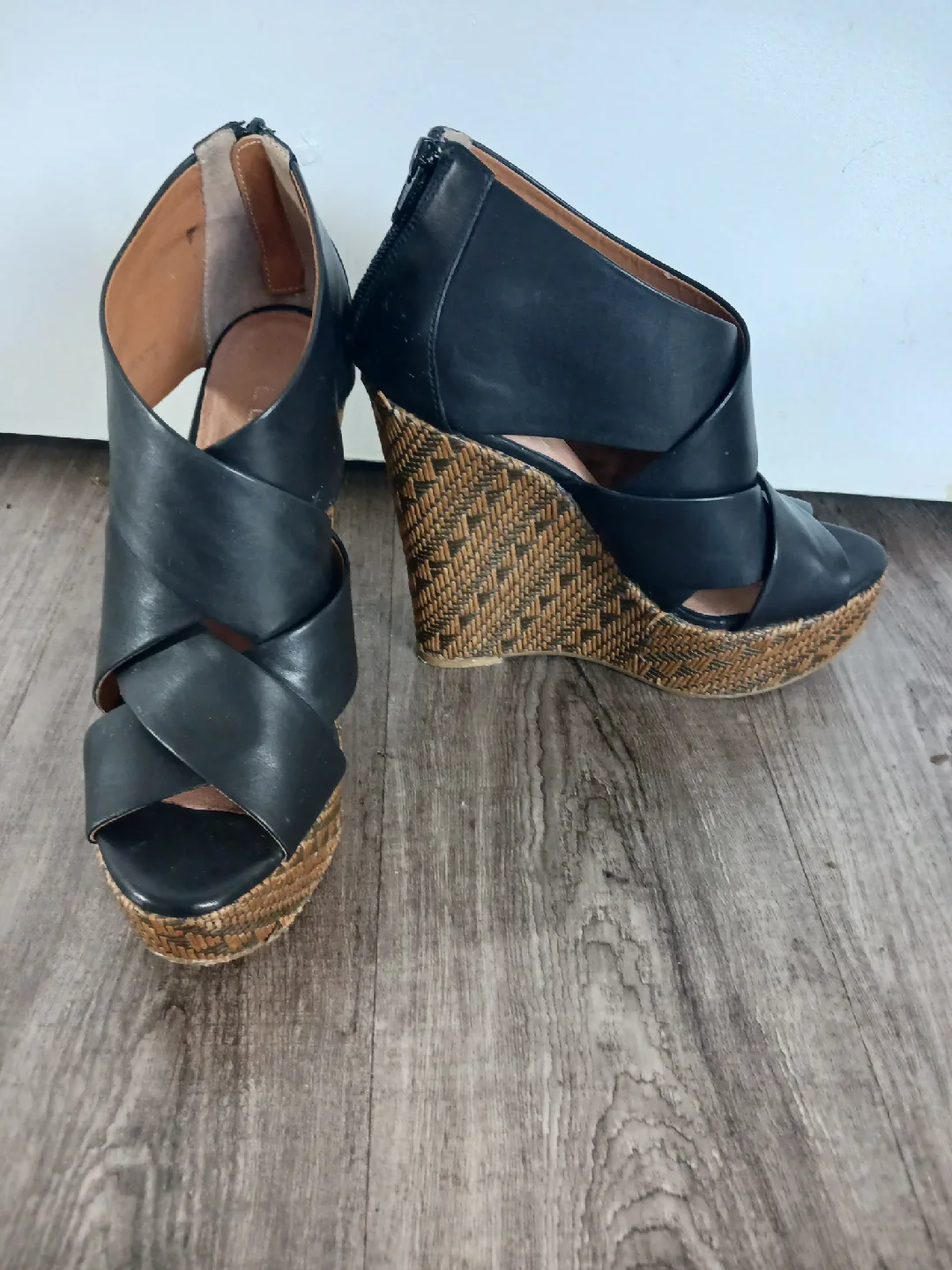 ALDO Black Wedge Heels thumbnail