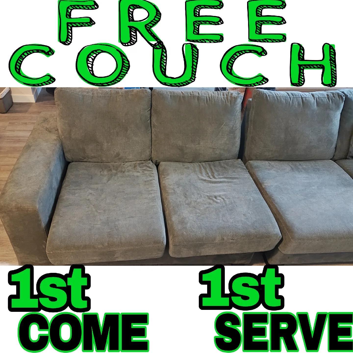 FREE SECTIONAL COUCH! MUST GO A.S.A.P! image indicator(4)