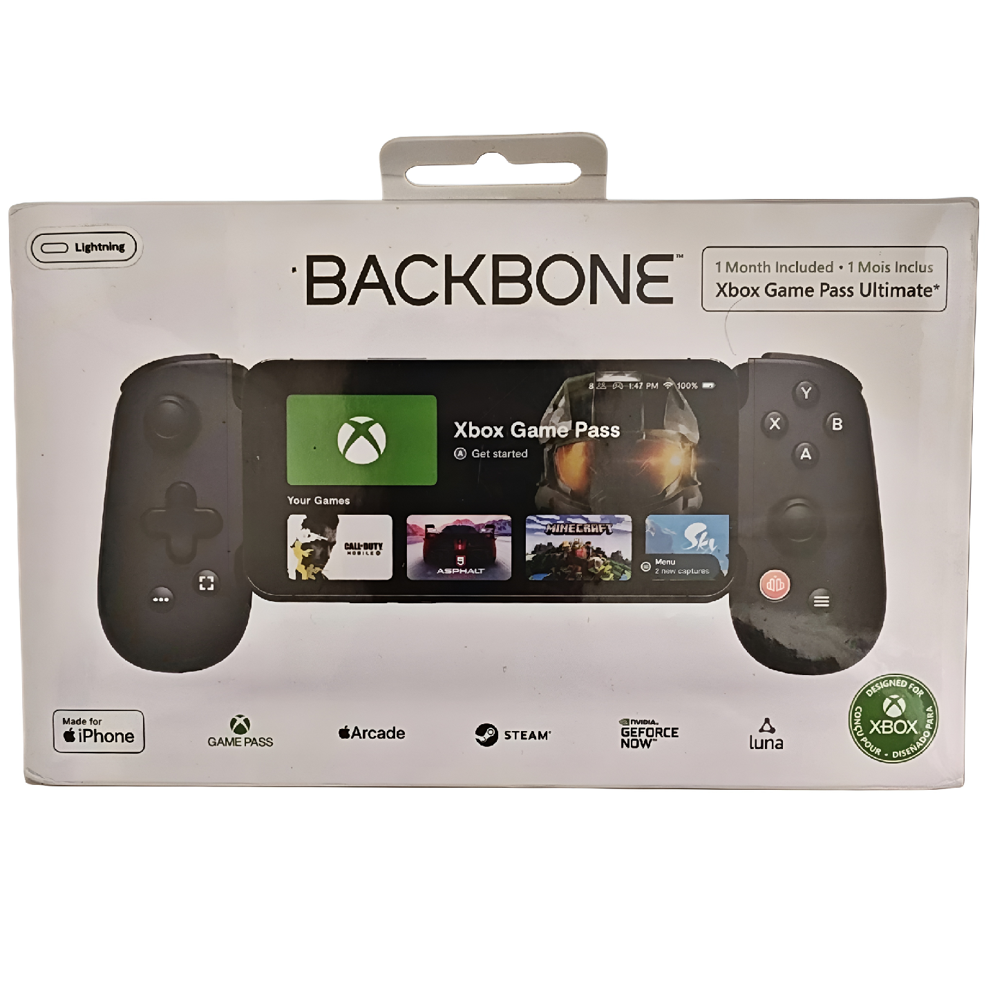 NIB Backbone One for Xbox(LIGHTNING)—Mobile Controller Accessory