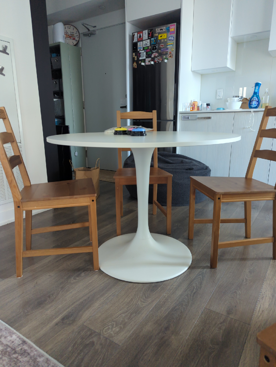 IKEA Docksta White Round Dining Table