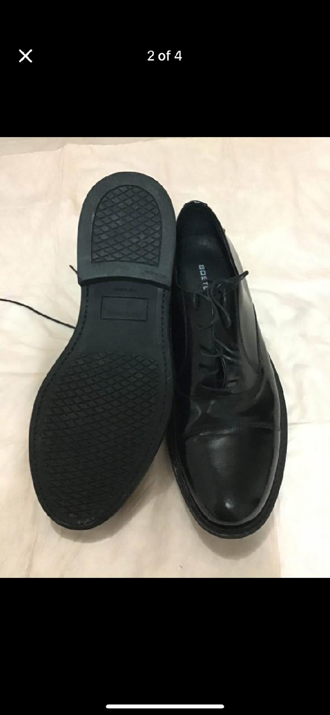 BOS Black Leather Dress Shoes Size 9 - photo 3