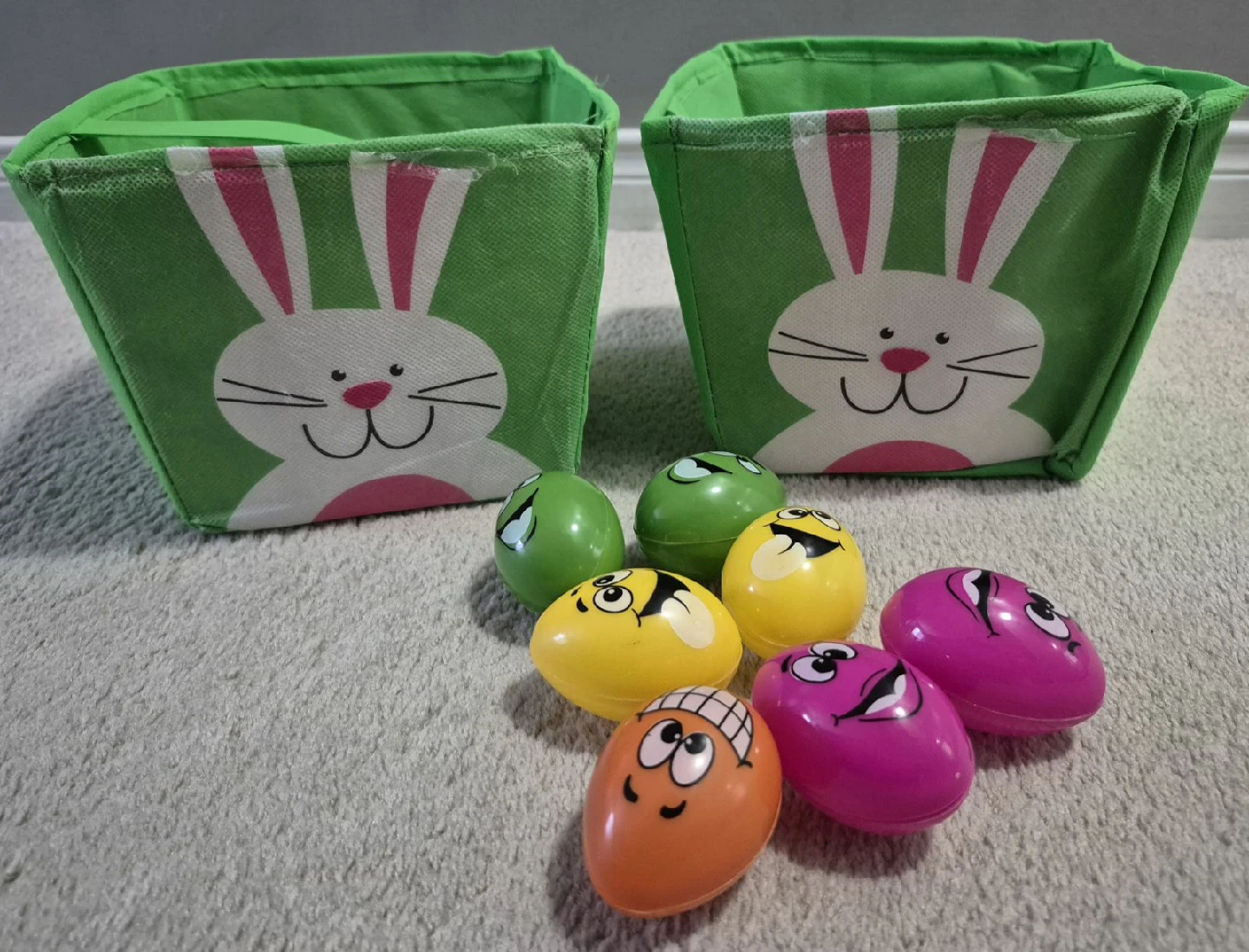 Easter Bunny Baskets and Eggs