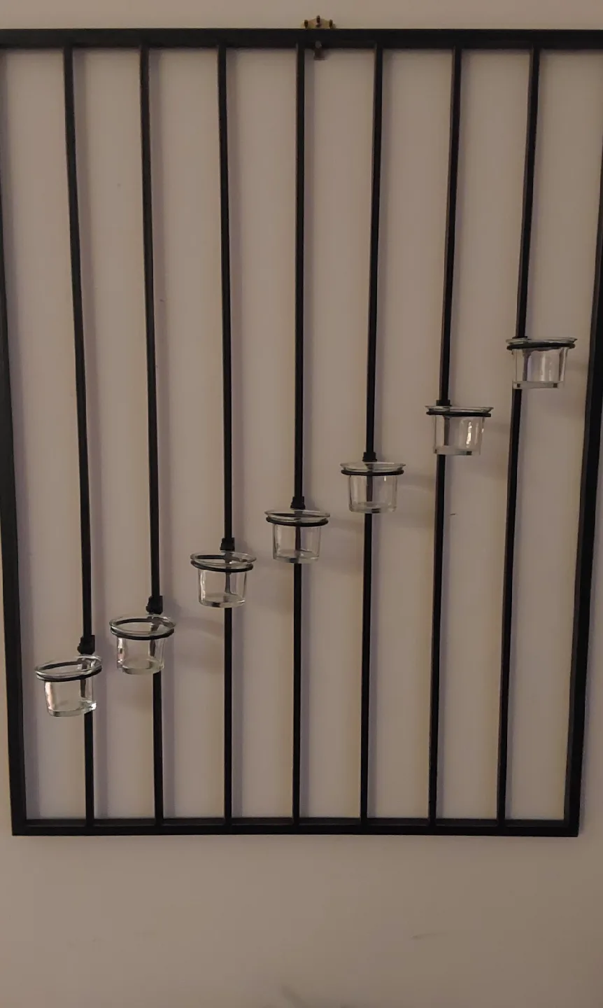 Wall-Mounted Iron & Glass Candle Holder image indicator(3)