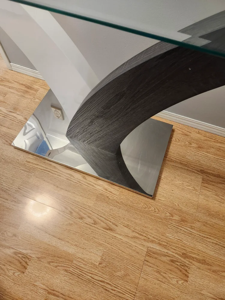 Like New Modern Glass Top Console Table image indicator(2)