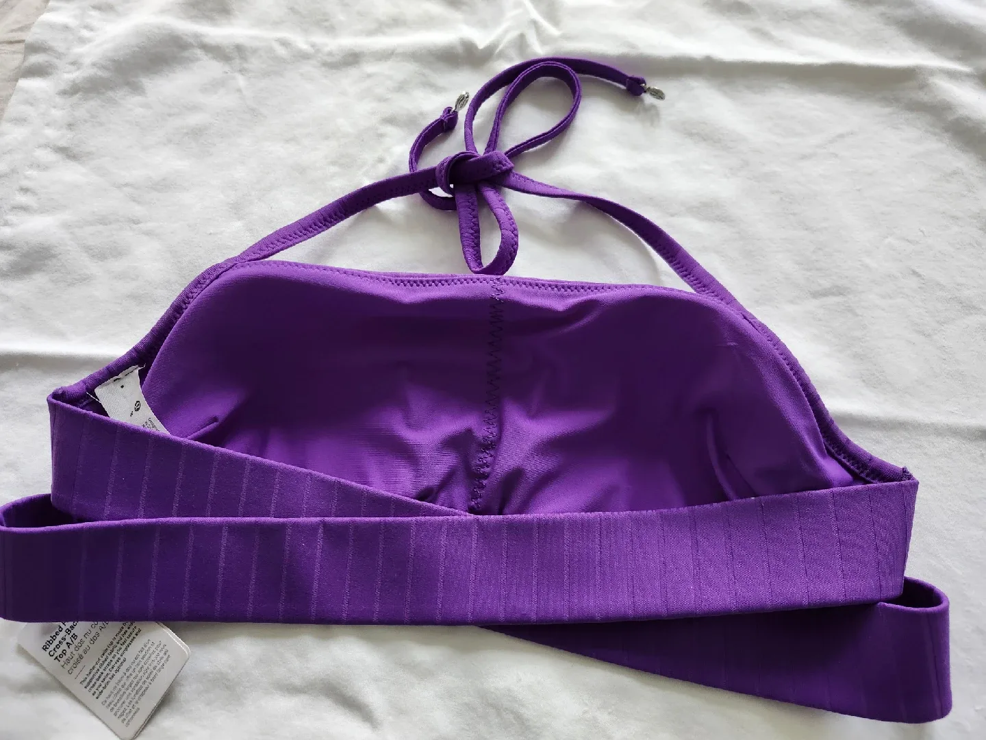 Lululemon Ribbed Halter Cross-Back Top A/B - Purple image indicator(2)