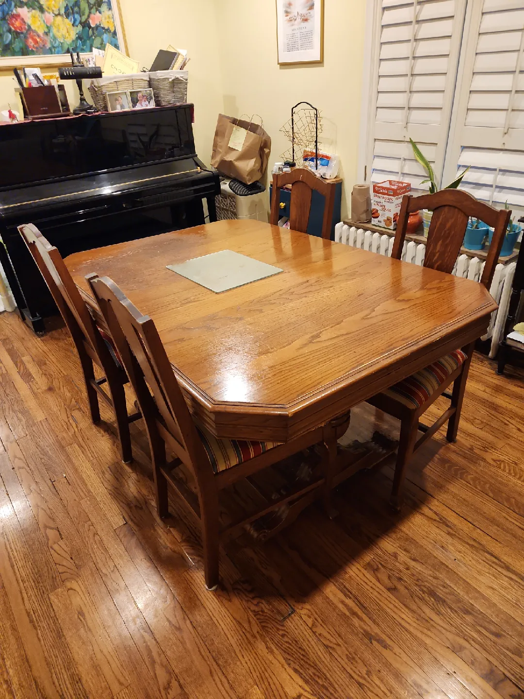 Wooden Dining Table with 6 chairs thumbnail