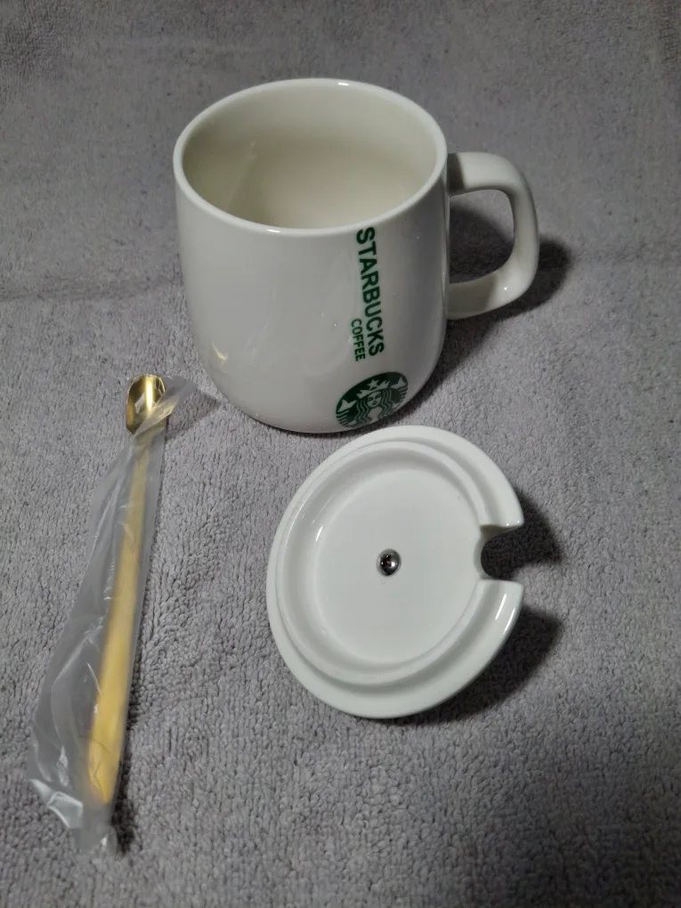 Starbucks Coffee Cup with Lid & Spoon image indicator(2)