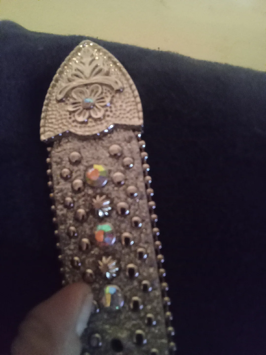 Rhinestone Belt - White/Silver image indicator(4)