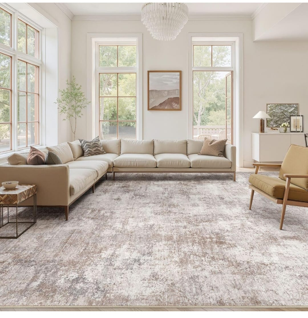9×12 ft Area Rug - Neutral Tones brown ( color) - photo 2