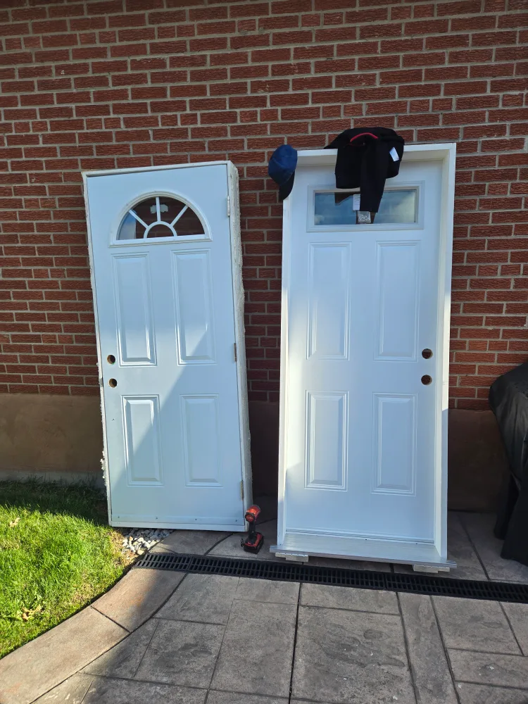 Like New!White Exterior Door with Window image indicator(3)