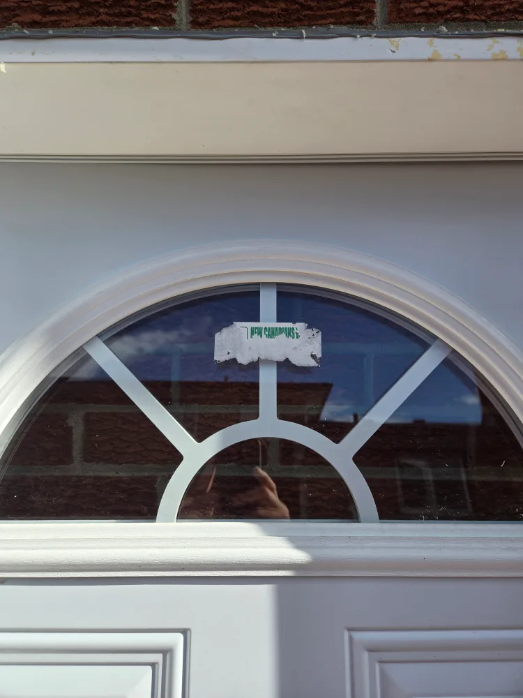 Like New!White Exterior Door with Window image indicator(4)