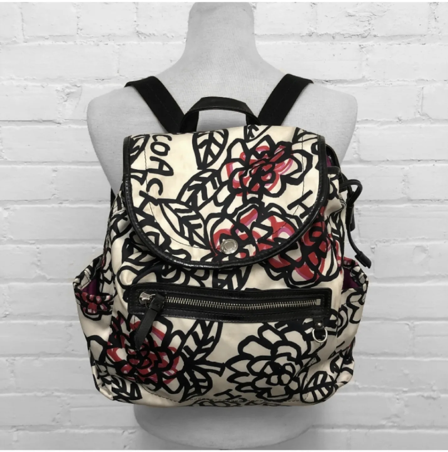 COACH Poppy Daisy Floral Backpack