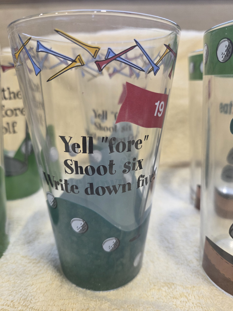 Golf Themed Drinking Glasses - photo 3