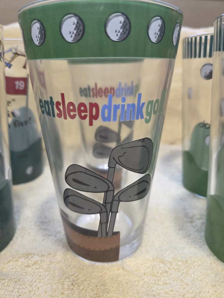 Golf Themed Drinking Glasses - photo 4