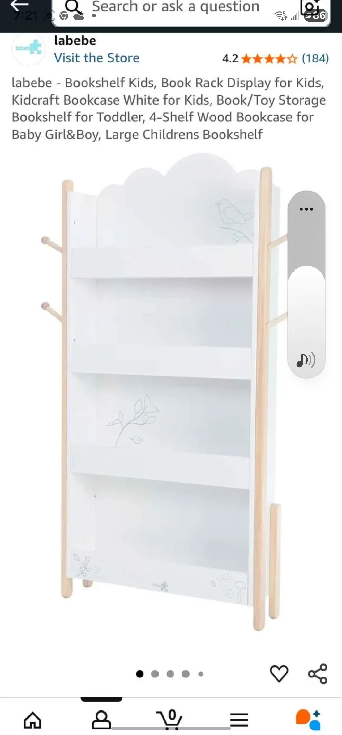 labebe Kids Book Rack Bookshelf - White image indicator(4)