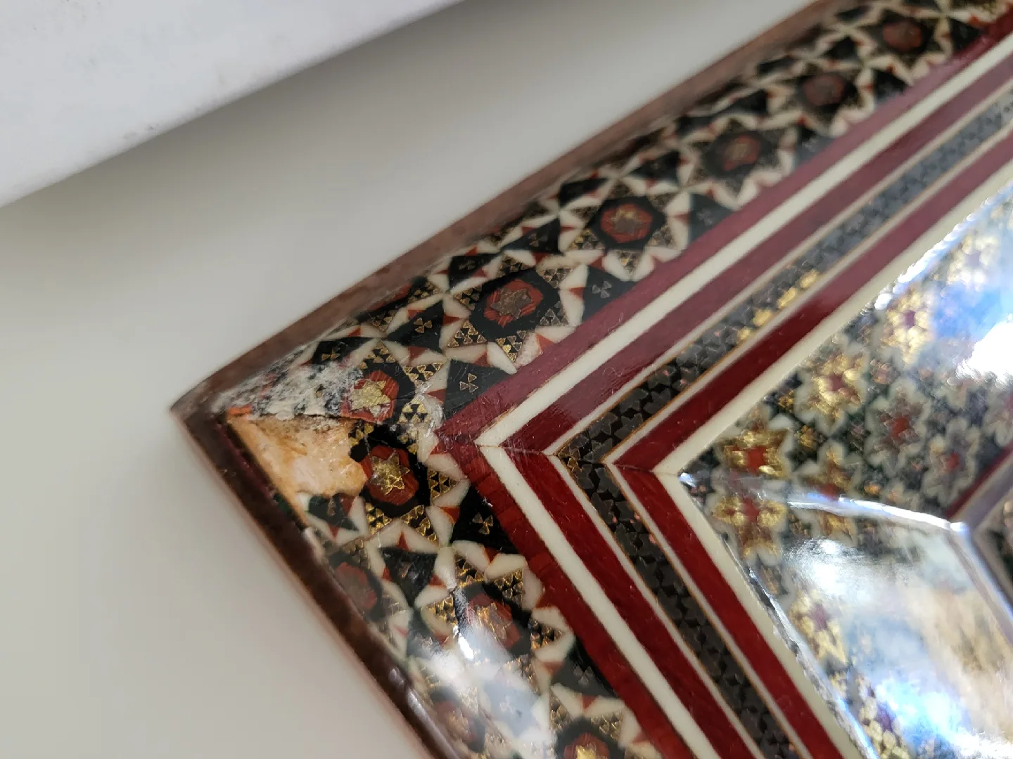 Vintage Marquetry Art Picture Frame image indicator(8)