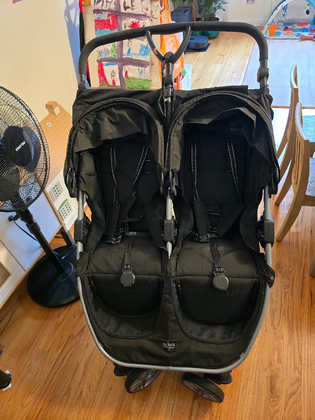 Britax B-Agile Double Stroller - Black thumbnail