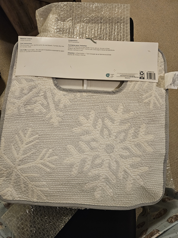 Holiday Time Bath Rug & Lid Cover Set - NEW - photo 3