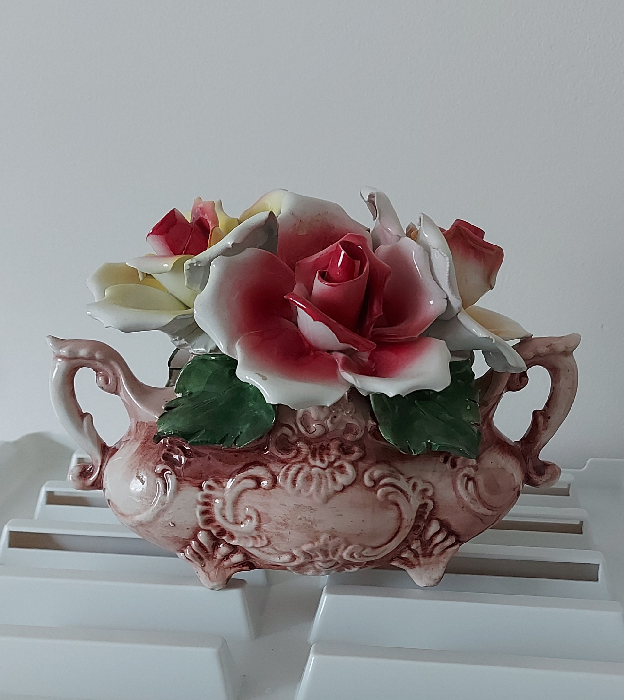 S.Podimonti Italy Floral Porcelain Decor