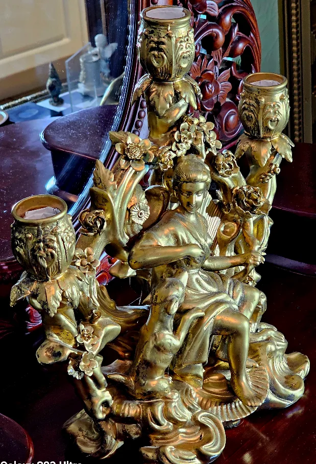 Vintage Gold Candlestick Holder image indicator(2)