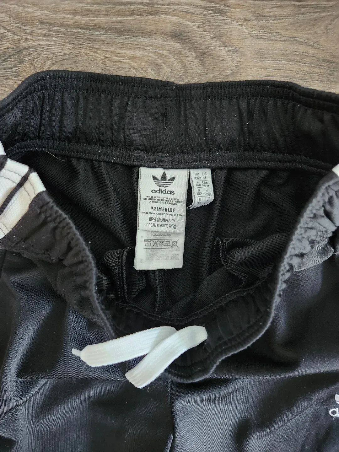 Adidas Primeblue Black Track Pants - Youth Medium image indicator(3)