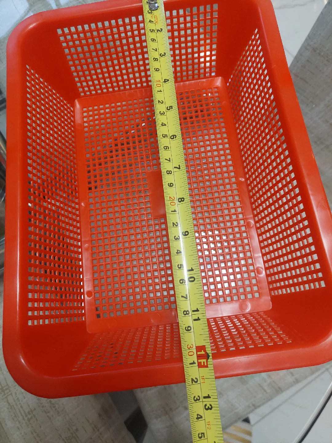 New - Red Plastic Storage Basket Small image indicator(2)