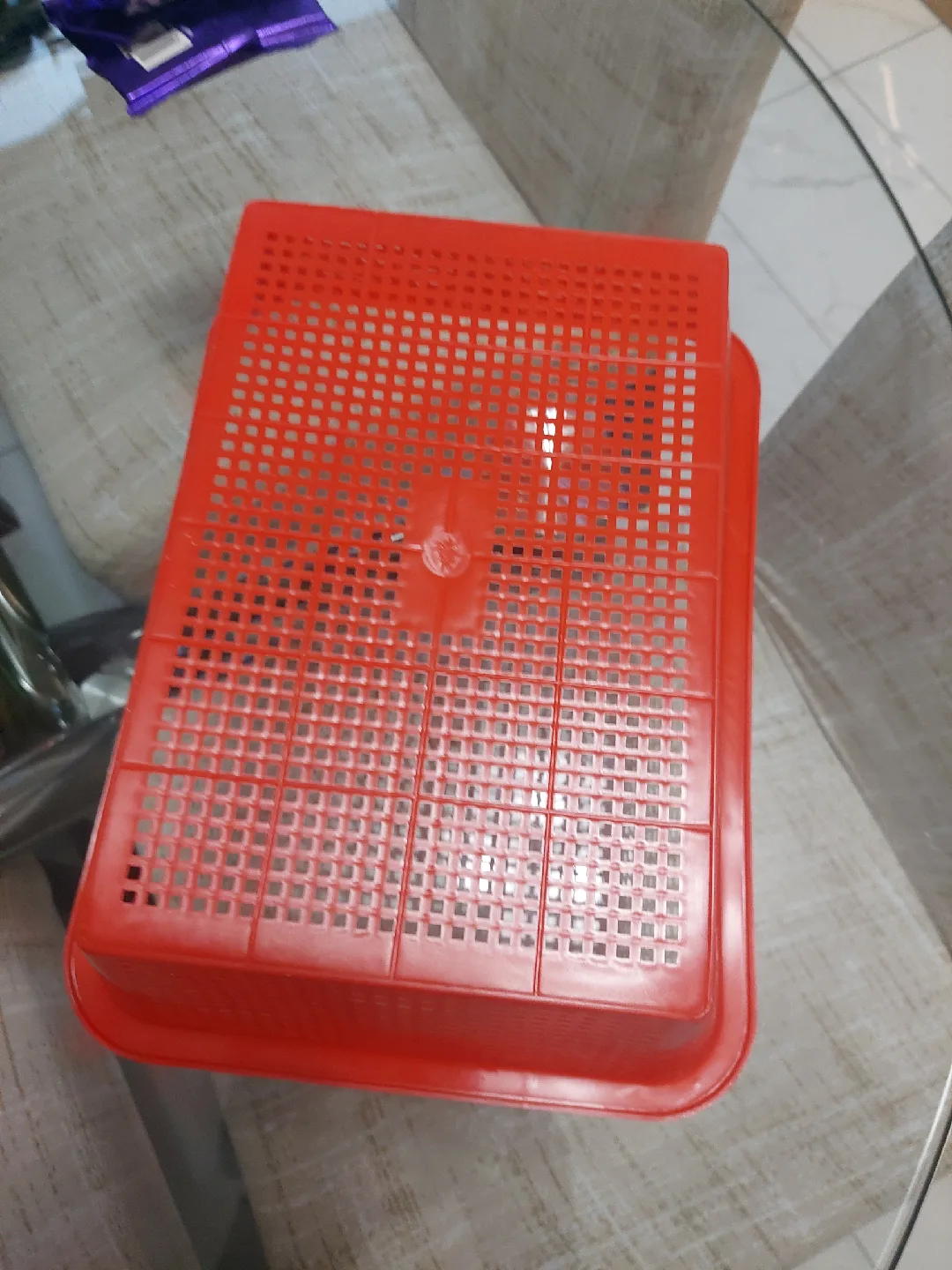 New - Red Plastic Storage Basket Small image indicator(4)