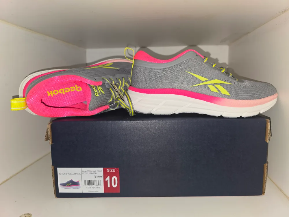 Reebok Road Stride Grey/Yellow/Pink Size 10 (New) image indicator(4)
