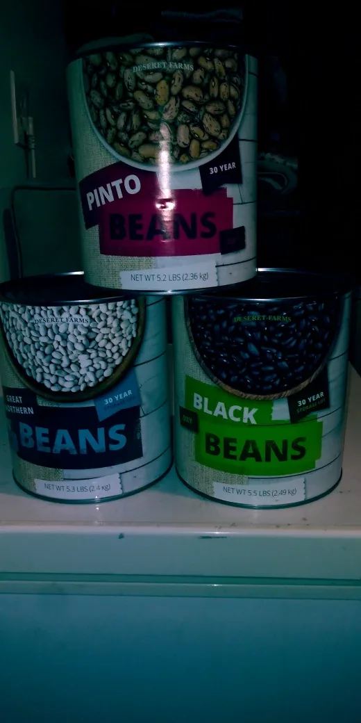 Deseret Farms Pinto, Great Northern, Black Beans