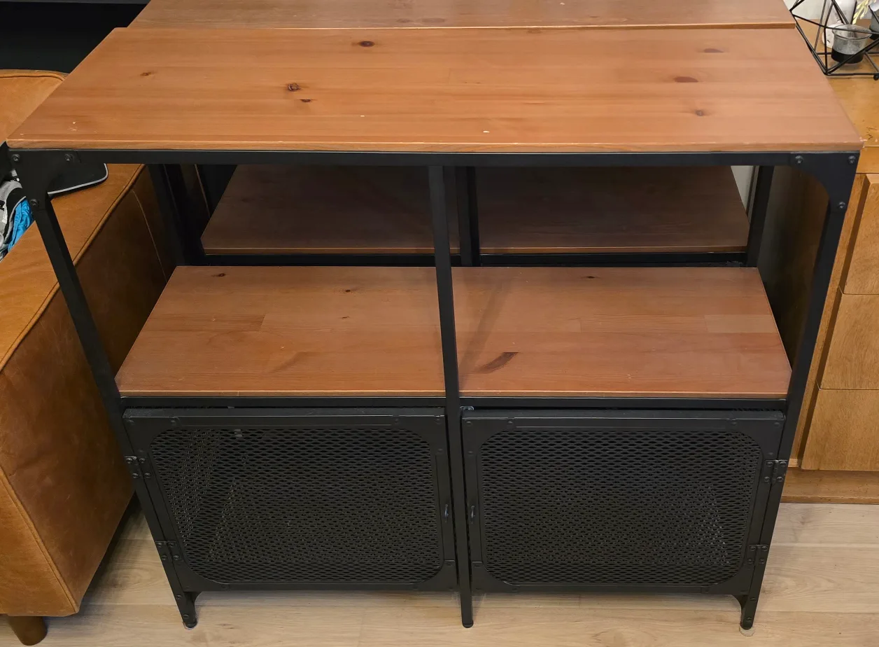 IKEA FJÄLLBO Shelf Unit, Black/Wood image indicator(3)