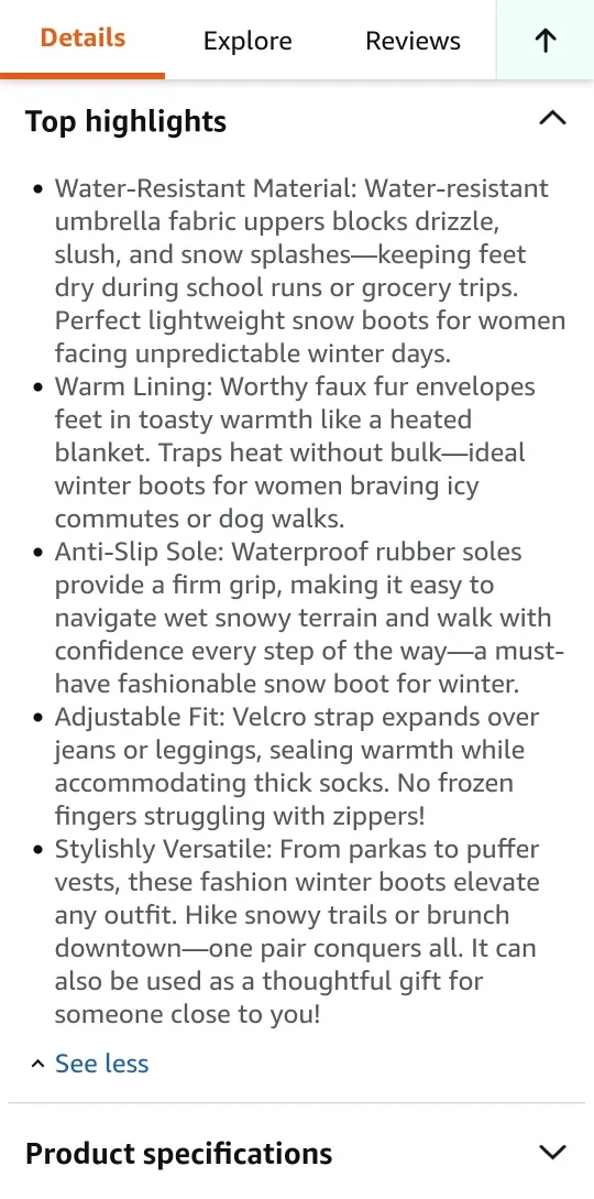 Women's Black Winter Boots - sz 9 image indicator(7)