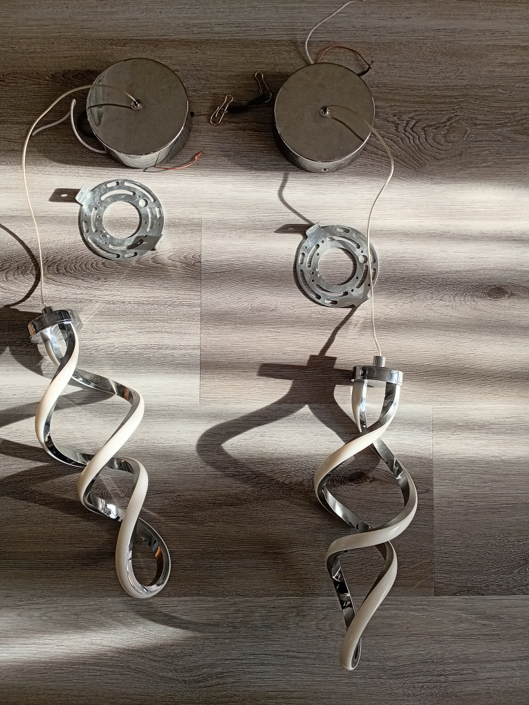 Modern Swirl Pendant Lights - Set of 2