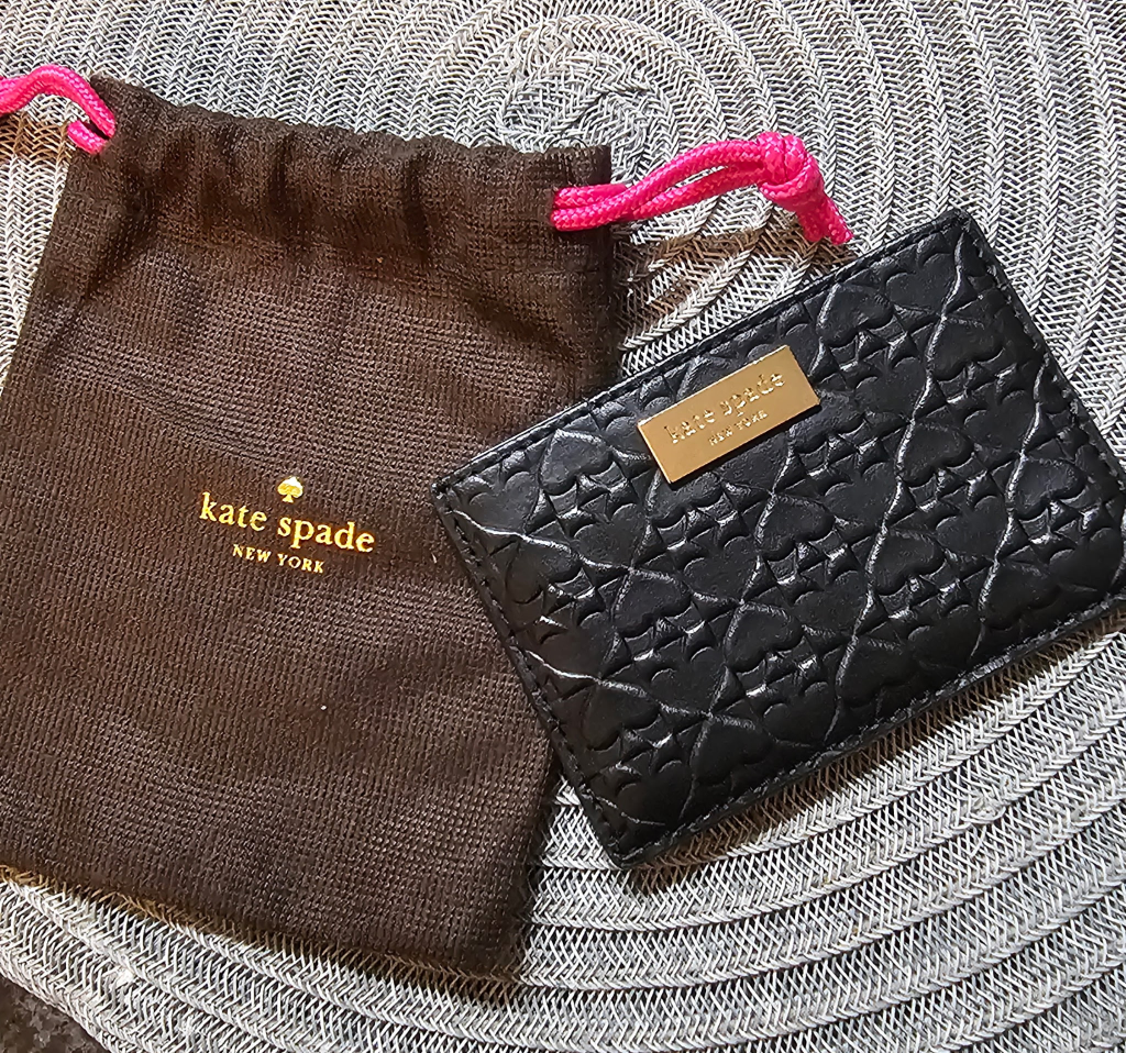 Kate Spade Black Card Holder with Dust Bag