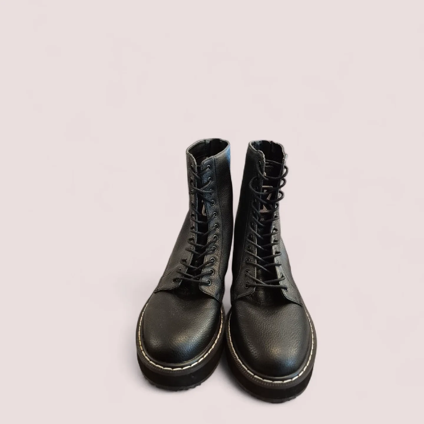Kendall + Kylie Black Combat Boots - Size 10 image indicator(8)
