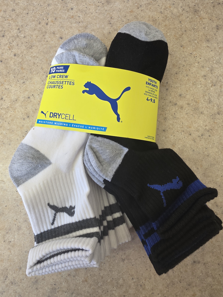 Puma Youth Low Crew Socks - Size 4-9.5 (New) - photo 2