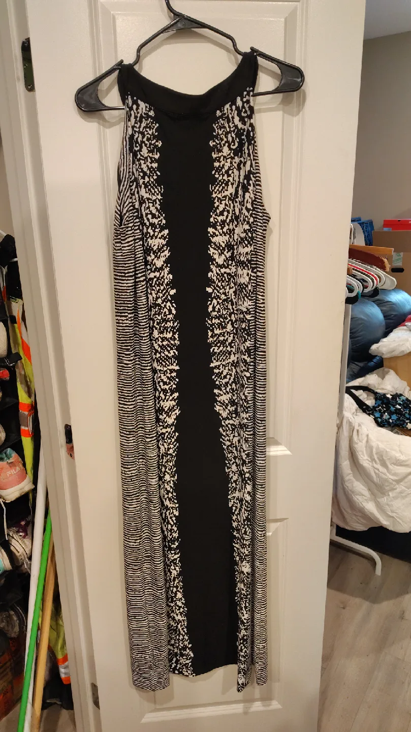 Peter Nygard Black & White Maxi Dress - Size L image indicator(4)