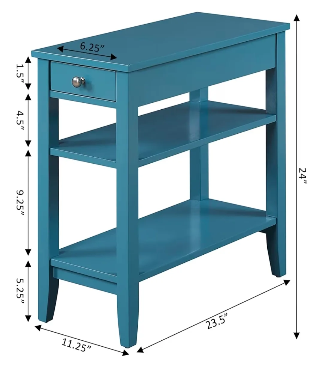 Convenient Concepts American Heritage Blue Side Table image indicator(3)