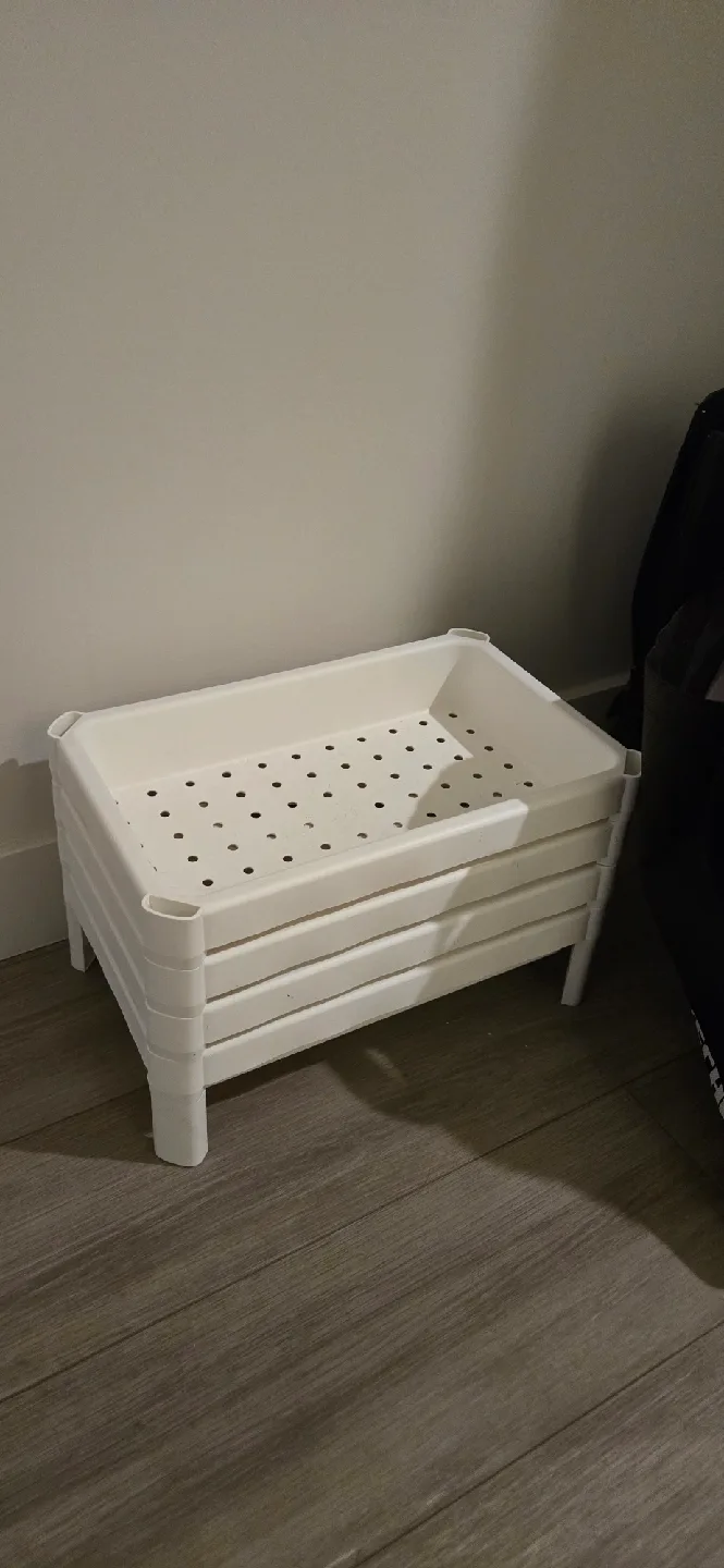 🥕 IKEA VESKEN White Cart - Like New! image indicator(2)
