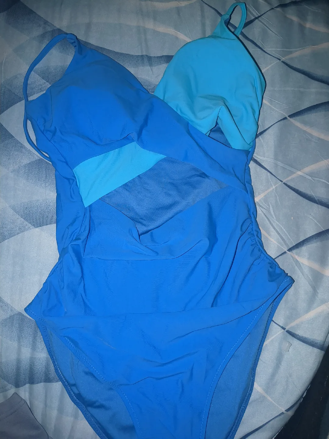 Blue Cutout One-Piece Swimsuit image indicator(3)
