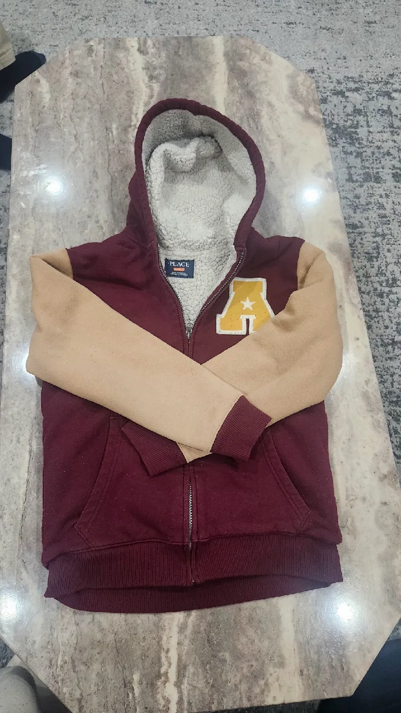 The Children's Place XL(14) Hooded Varsity Jacket image indicator(4)