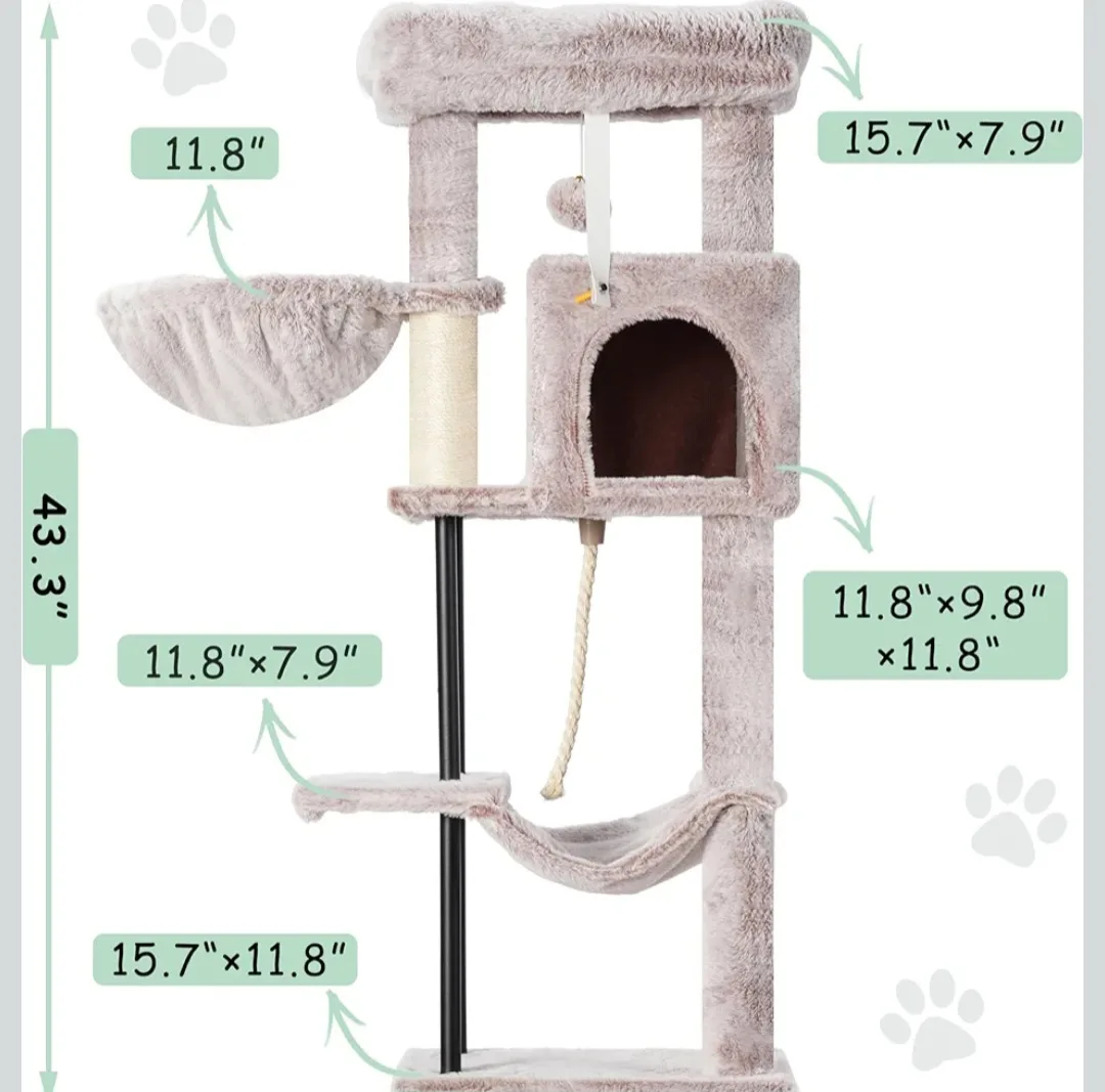 Cat Tower / Scratcher with Hammocks & Condo image indicator(3)