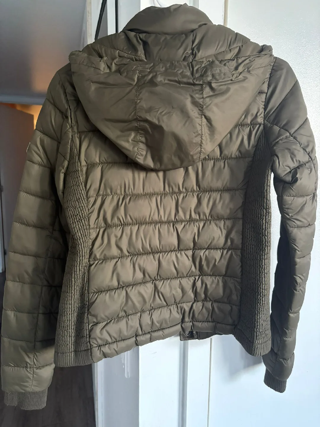 Superdry Fuji Slim Puffer Jacket Olive Green thumbnail