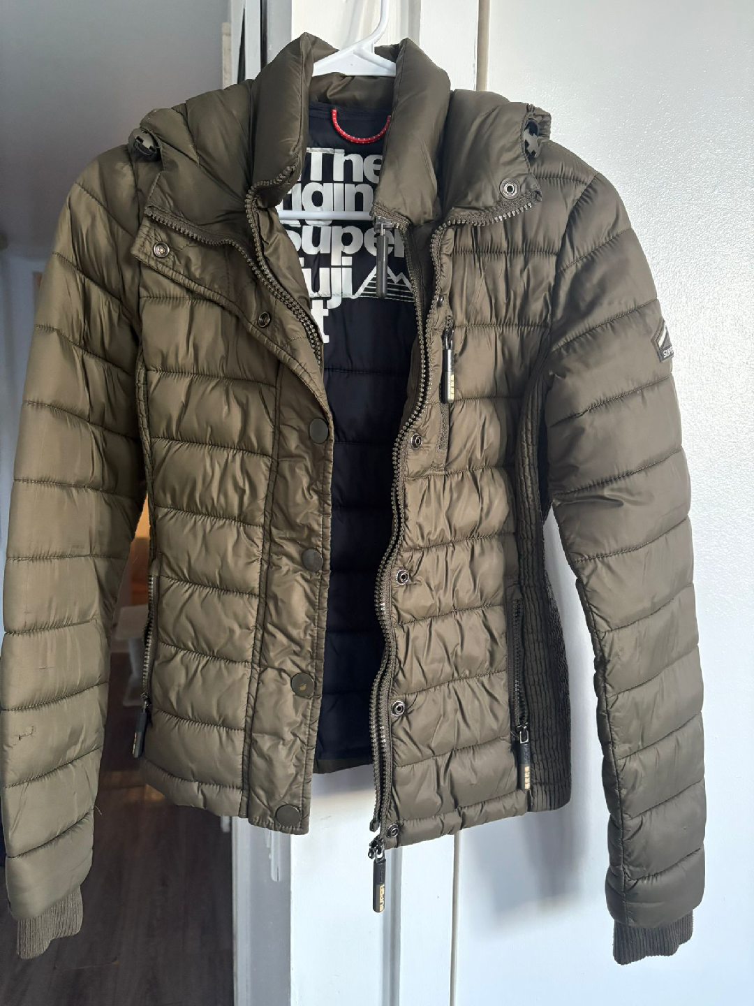 Superdry Fuji Slim Puffer Jacket Olive Green - photo 2