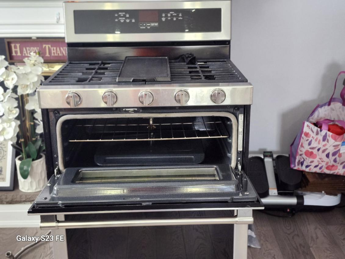 Stainless Steel Gas Range Double Oven - photo 2