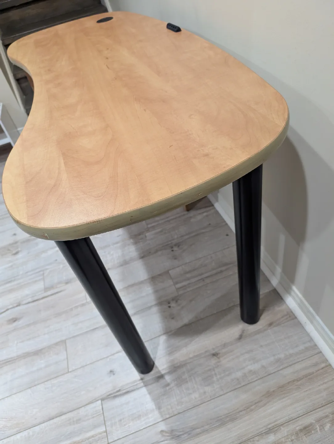 Wood color Desk with Black Legs🧡 image indicator(2)