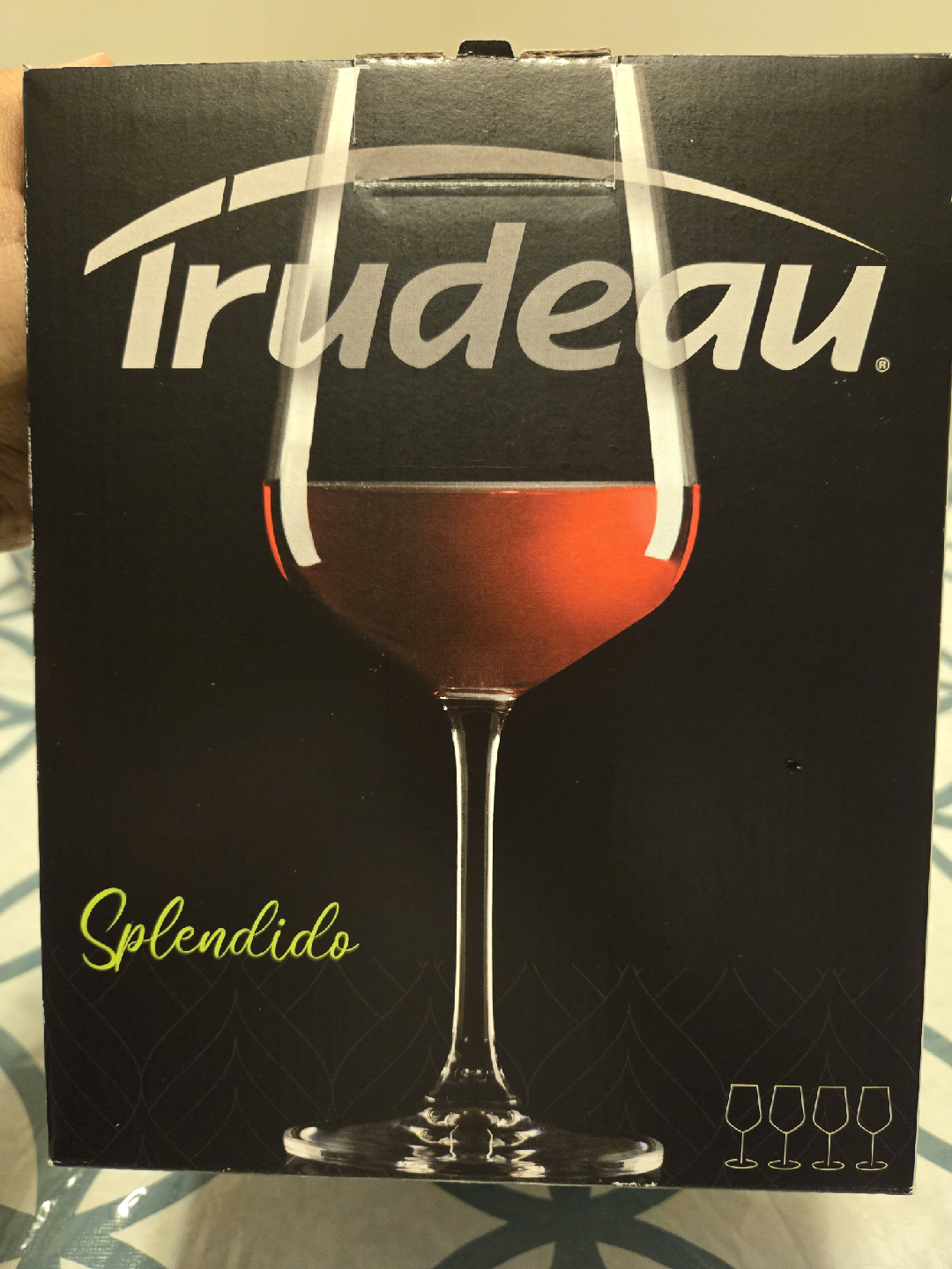 Trudeau Splendido Wine Glasses, Set of 4