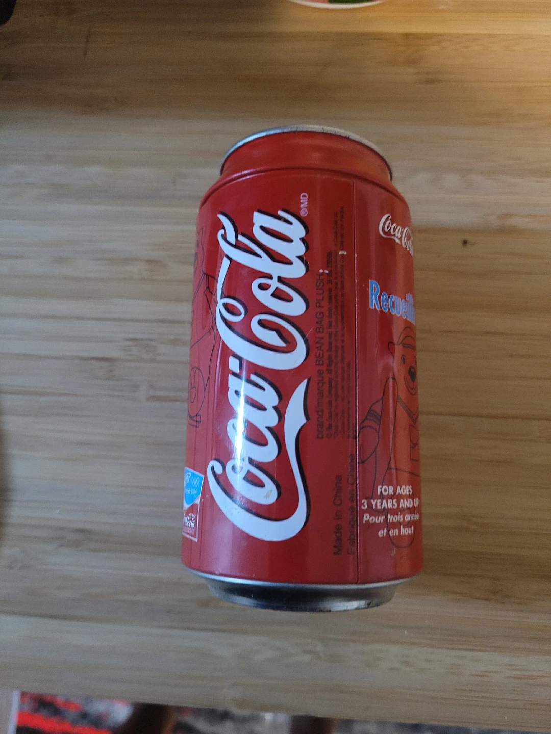 Coca-Cola Polar Bear Bean Bag Plush Can - photo 3