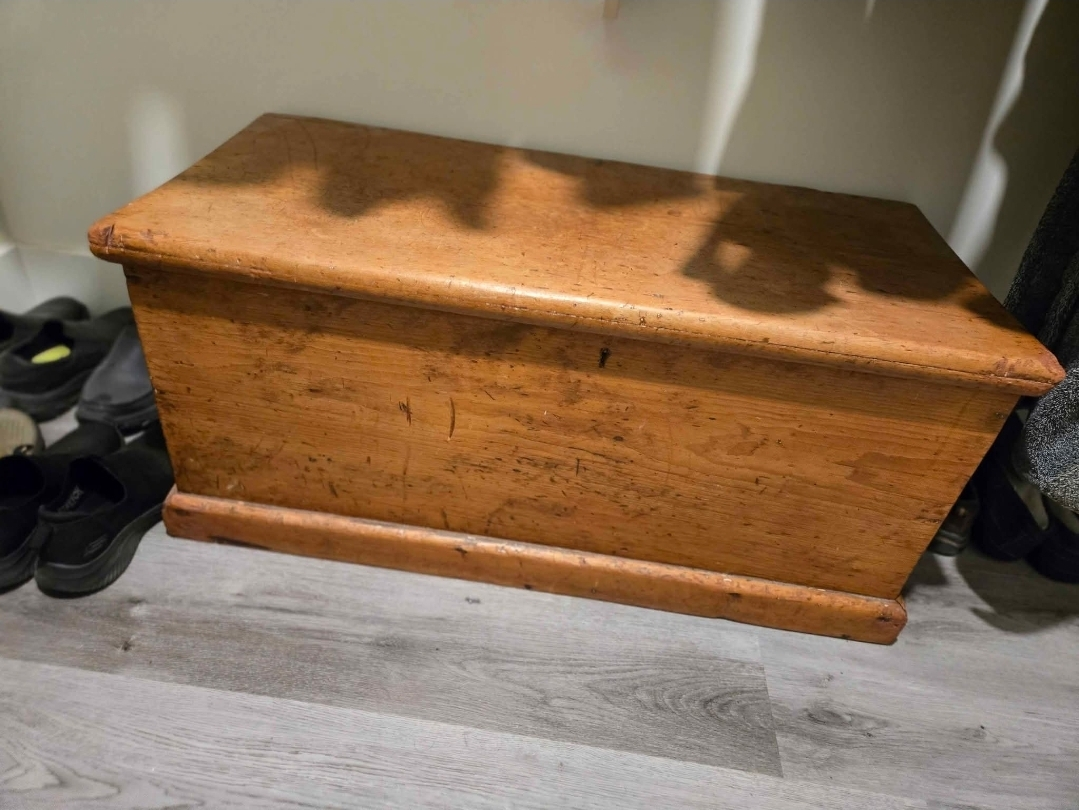 Vintage Large Wooden Chest or Trunk - photo 4