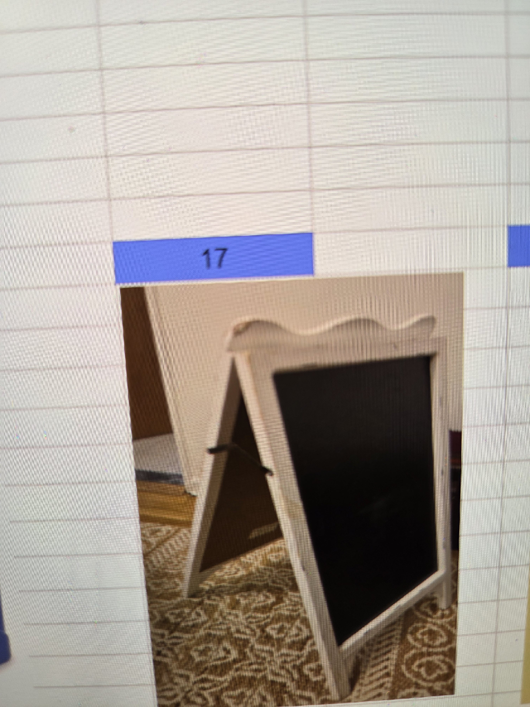 Wooden Chalkboard Easel